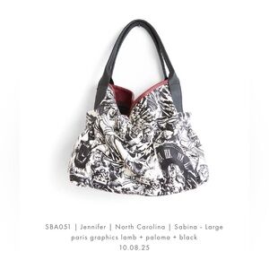 Rough & Tumble Large Sabina in Paris Graphic with Paloma